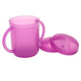 Muki kädensijoilla, 2 sisään painuvaa kantta, pinkki / Recessed- Lid  cup Ennakkotilattava
